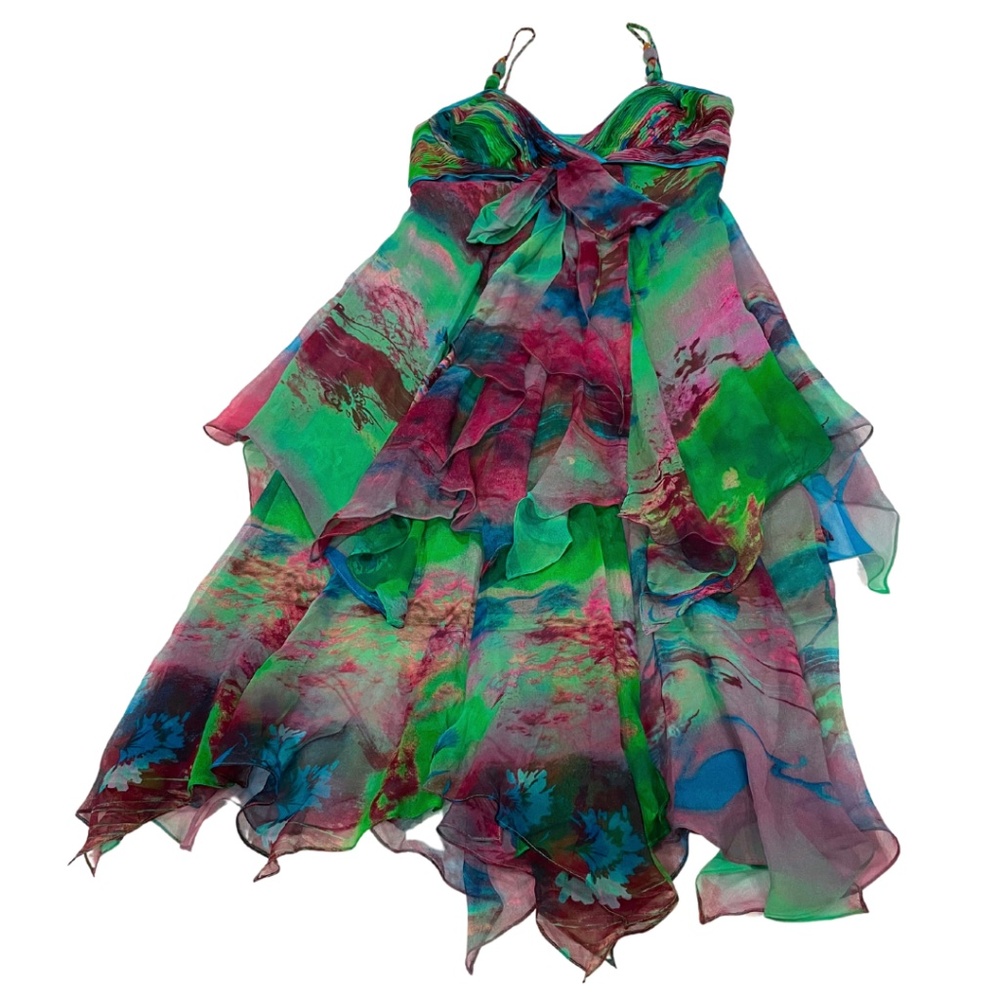 Sue Wong Silk Midi Dress